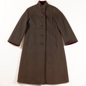 Vintage olive and burgundy modern coat